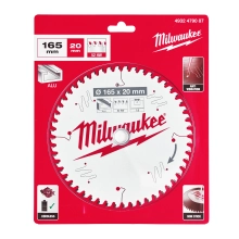 Tarcza pilarska do drewna Milwaukee 165x20 mm 52 zęby – widok 2 Tarcza pilarska do drewna Milwaukee 165x20 mm 52 zęby – widok 2