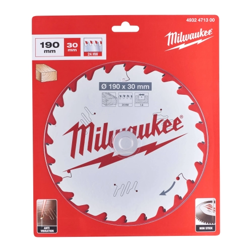 Tarcza pilarska do drewna Milwaukee 190x30 mm 24 zęby – widok 2