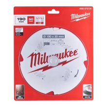 Tarcza pilarska do drewna Milwaukee 190x30 mm 4 zęby – widok 2 Tarcza pilarska do drewna Milwaukee 190x30 mm 4 zęby – widok 2