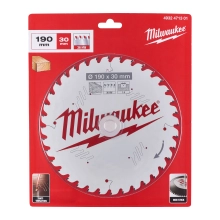 Tarcza pilarska do drewna Milwaukee 190x30 mm 36 zębów – widok 2 Tarcza pilarska do drewna Milwaukee 190x30 mm 36 zębów – widok 2