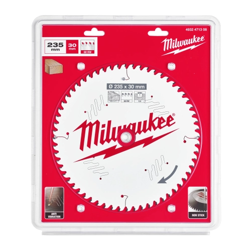 Tarcza pilarska do drewna Milwaukee 235x30 mm 60 zębów – widok 2