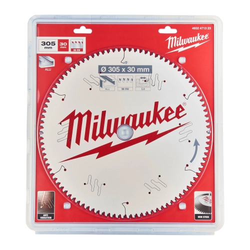 Tarcza pilarska do pił ukosowych aluminium 305x30 mm 96 zębów Milwaukee – widok 2