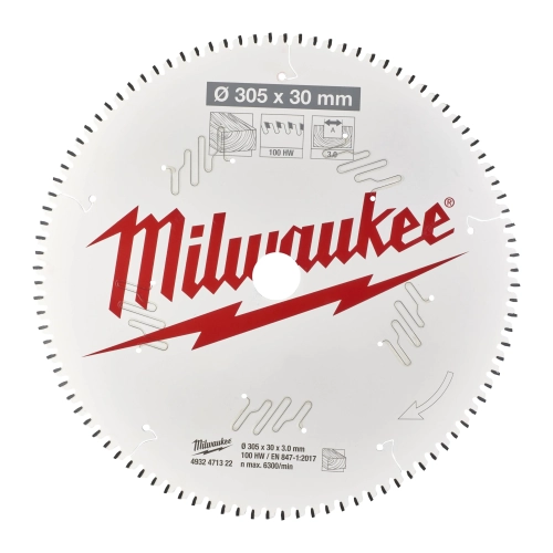 Tarcza pilarska do pił ukosowych drewno 305x30 mm 100 zębów Milwaukee