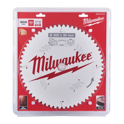 Tarcza pilarska do pił ukosowych drewno 305x30 mm 60 zębów Milwaukee – widok 2