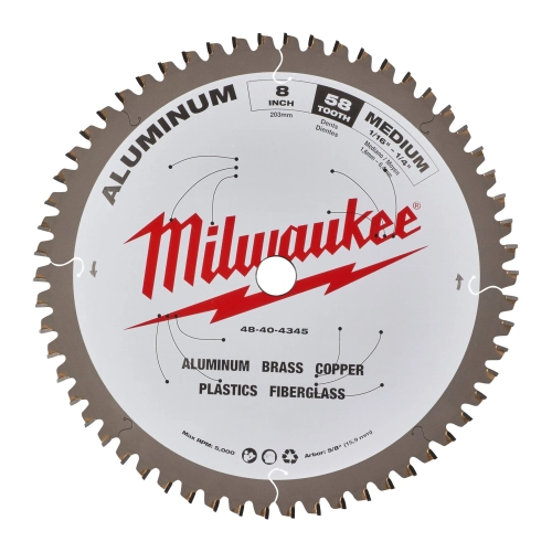 Tarcza pilarska tnąca do aluminium Milwaukee 203 mm 5/8″ 58 zębów