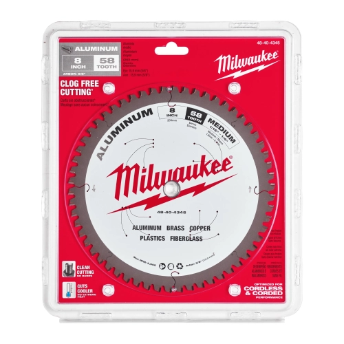 Tarcza pilarska tnąca do aluminium Milwaukee 203 mm 5/8″ 58 zębów – widok 2