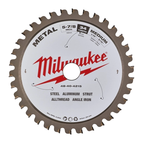 Tarcza pilarska tnąca do metalu Milwaukee 135x20 mm 30 zębów