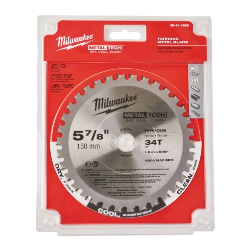 Tarcza pilarska tnąca do metalu Milwaukee 150x20 mm 34 zęby – widok 2