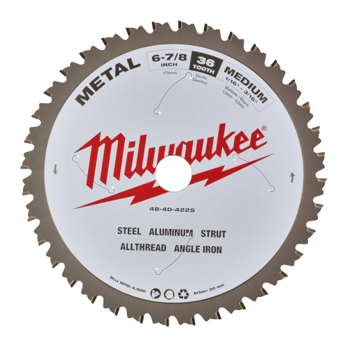 Tarcza pilarska tnąca do metalu Milwaukee 174x20 mm 36 zębów
