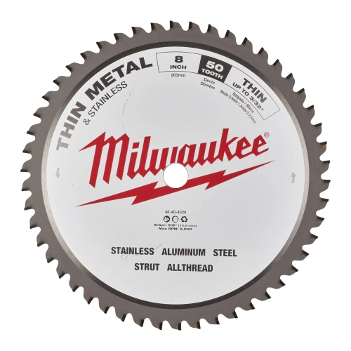Tarcza pilarska tnąca do metalu Milwaukee 203 mm 5/8″ 50 zębów