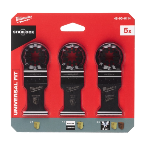 Zestaw brzeszczotów do drewna do multitoola Milwaukee STARLOCK (5szt)