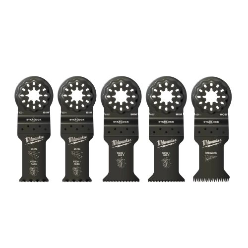 Zestaw brzeszczotów METAL drewno do multitoola Milwaukee STARLOCK (5szt) – widok 2