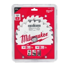 Zestaw tarcz do szybkiego cięcia drewna Milwaukee twin pack 190x30 mm 24 zęby (2szt) – widok 2