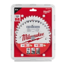 Zestaw tarcz do szybkiego cięcia drewna Milwaukee twin pack 165x20 mm 40 zębów (2szt) – widok 2