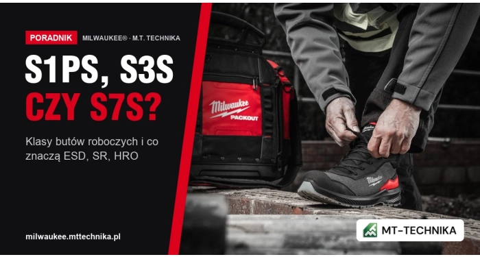 Buty robocze S1PS, S3S i S7S: co oznaczają klasy i jak dobrać obuwie MILWAUKEE®