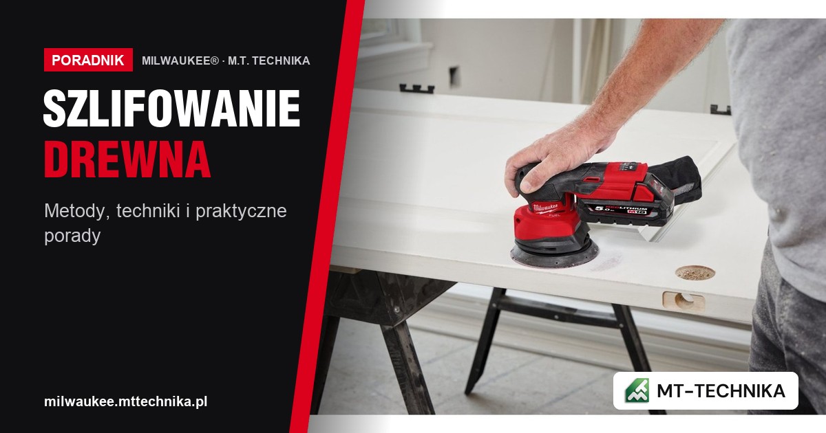 Szlifowanie skrzydła drzwi szlifierką mimośrodową M18 FUEL