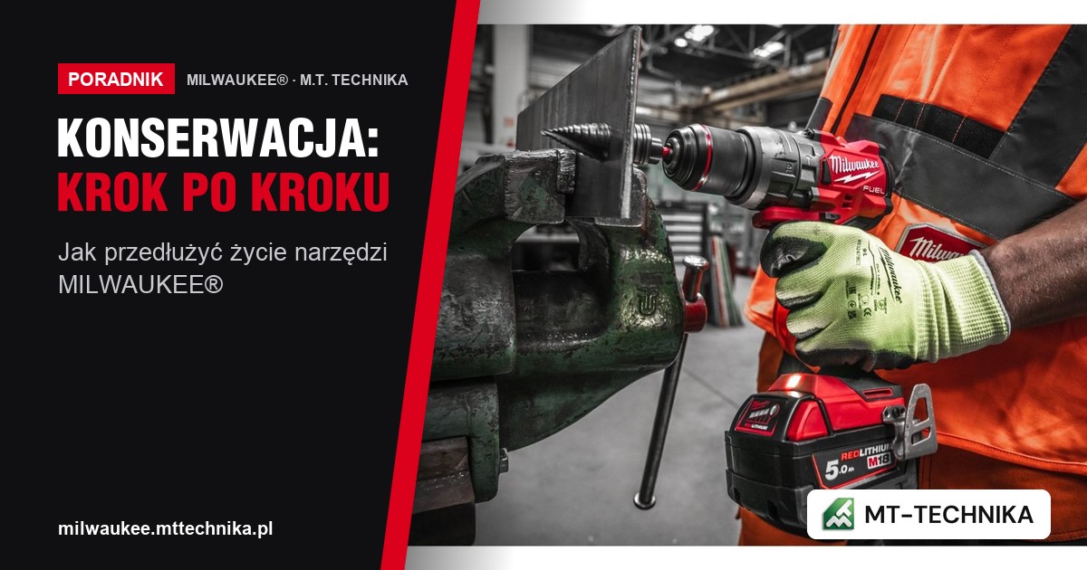 Wiertarko-wkrętarka M18 na stole warsztatowym