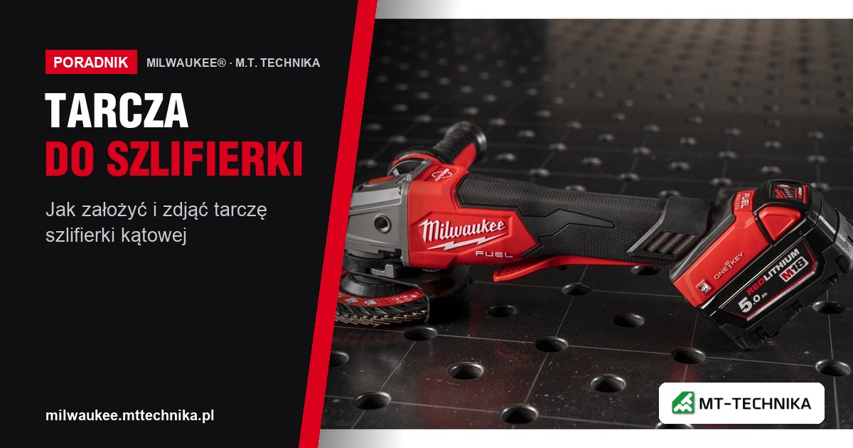 Szlifierka kątowa M18 FUEL z założoną tarczą tnącą 125 mm