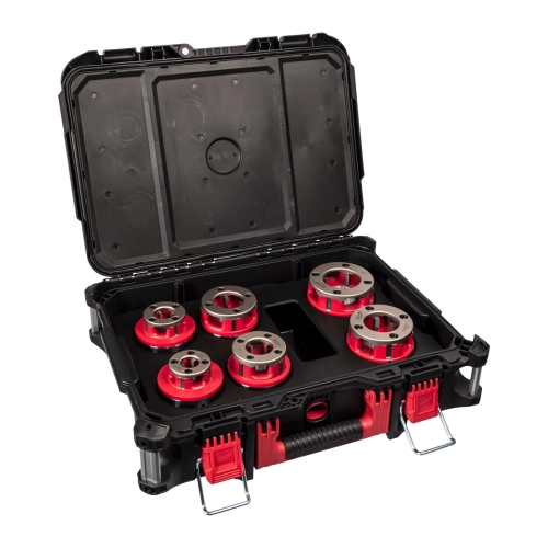 FPT2HK BSPT Alloy zestaw 6 głowic gwinciarskich BSPT ½–2″ do gwintownicy M18 FPT2 w skrzynce PACKOUT™ Milwaukee