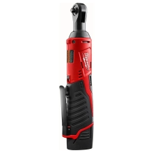 M12 IR-201B 3/8 grzechotka akumulatorowa 3/8″ 47 Nm, akumulator 2,0 Ah i ładowarka Milwaukee – Wskaźnik naładowania