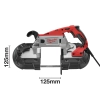 BS 125 pilarka taśmowa do metalu 1100 W, cięcie do 125 mm, w walizce Milwaukee – widok 5