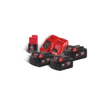 M18 NRG-503 zestaw 3 akumulatorów M18™ 5,0 Ah + akumulator M12™ 2,0 Ah, ładowarka M12-18 FC Milwaukee – widok 2