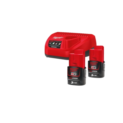 M12 NRG-302 zestaw 2 akumulatorów M12™ 3,0 Ah, ładowarka C12 C Milwaukee