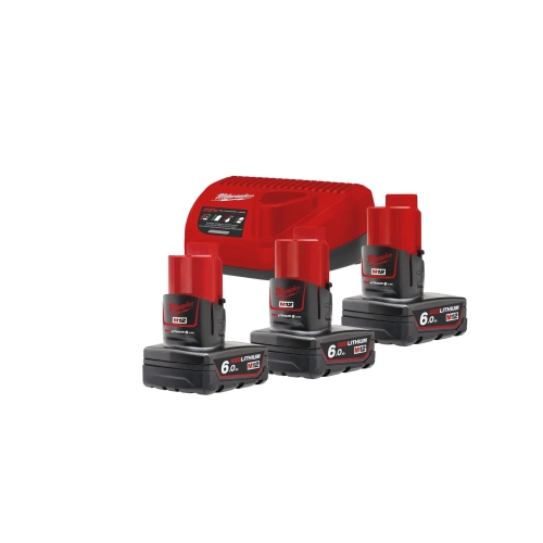 M12 NRG-603 zestaw 3 akumulatorów M12™ 6,0 Ah, ładowarka C12 C Milwaukee