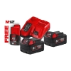 M18 NRG-502 zestaw 2 akumulatorów M18™ 5,0 Ah + akumulator M12™ 2,0 Ah, ładowarka M12-18 FC Milwaukee