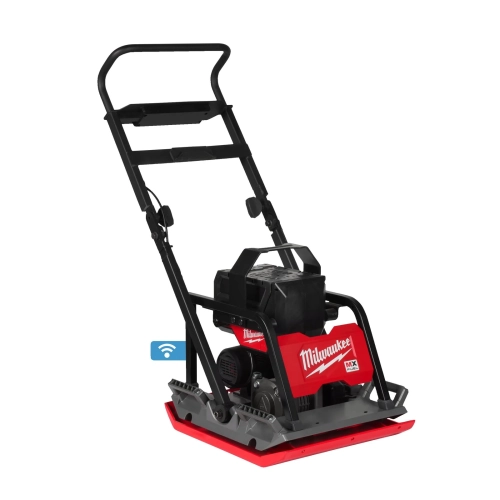MXF PC50-122 zagęszczarka płytowa MX FUEL™, płyta 508 × 558 mm, 16 kN, 2 akumulatory HD812 12,0 Ah, ładowarka Milwaukee – widok 3