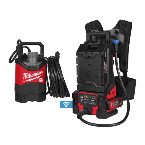 MXF SMP2-802 pompa zatapialna MX FUEL™ 320 l/min, 18 m, pilot, 2 akumulatory 8,0 Ah, ładowarka Milwaukee