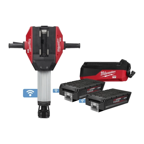 MXF DH2528H-802 akumulatorowy młot wyburzeniowy MX FUEL™ klasa 25 kg 64 J, 2 akumulatory XC608 8,0 Ah, ładowarka MXF FC
