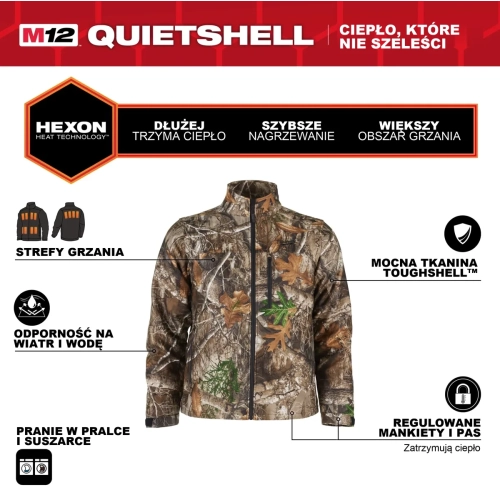 Kurtka podgrzewana M12™ HEXON™ kamuflaż Milwaukee M12 HJCAMO7