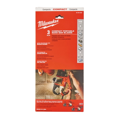 Brzeszczot bimetalowy Milwaukee do pił taśmowych HD 18 898,52 mm 18 TPI (3szt) – widok 2