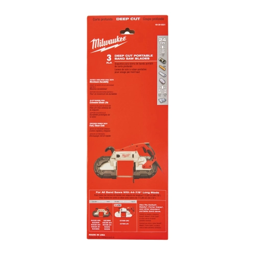 Brzeszczot bimetalowy Milwaukee do pił taśmowych M18 1139,83 mm 25 TPI (3szt) – widok 2
