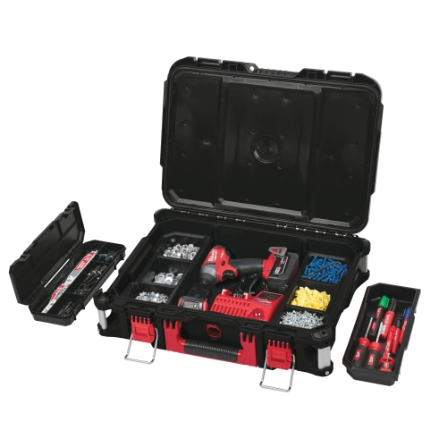 Skrzynia Milwaukee PACKOUT 3 – duża skrzynka narzędziowa IP65 – Wkładki do organizacji