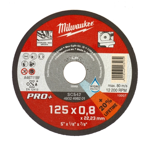 Tarcza do metalu Milwaukee pro+ fi 125x0,8 mm