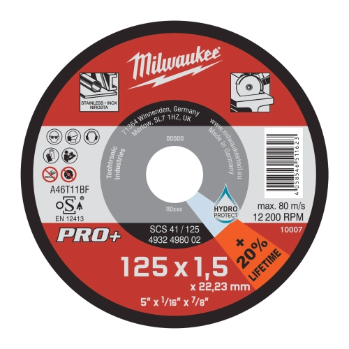 Tarcza do metalu Milwaukee pro+ fi 125x1,5 mm