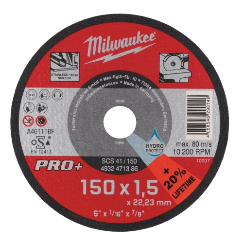 Tarcza do metalu Milwaukee pro+ fi 150x1,5 mm