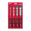 Zestaw dłut o sfazowanej krawedzi Milwaukee 4 szt. (6 mm, 12 mm, 19 mm, 25 mm)