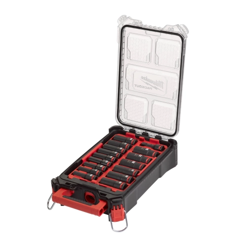 Zestaw nasadek udarowych długich 1/2″ PACKOUT Milwaukee SHOCKWAVE IMPACT DUTY (16el.) – widok 2