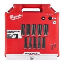 Zestaw nasadek udarowych długich 1/2″ Milwaukee SHOCKWAVE IMPACT DUTY (10szt) – widok 2