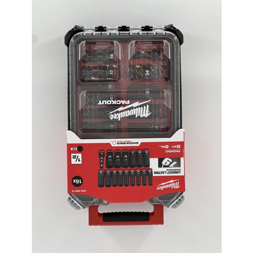Zestaw nasadek udarowych długich 1/2″ PACKOUT Milwaukee SHOCKWAVE IMPACT DUTY (16el.) – widok 3