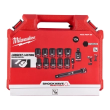 Zestaw nasadek udarowych krótkich 1/2″ Milwaukee SHOCKWAVE IMPACT DUTY (13el.) – widok 2